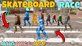 skateboard race all character in vice town  rope hero vice town  black spider 20 [upl. by Tanah]