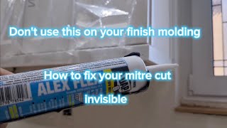 How to fix mitre gaps and pin holes from your finish molding [upl. by Ahsrop]