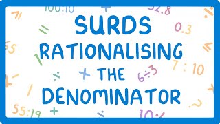 GCSE Maths  How to Rationalise the Denominator of a Surd Part 33 42 [upl. by Azmuh712]