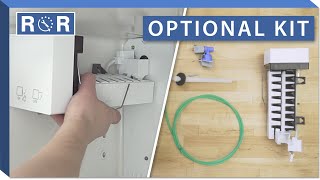 How to Install an Optional Ice Maker Kit  Repair amp Replace [upl. by Basham]