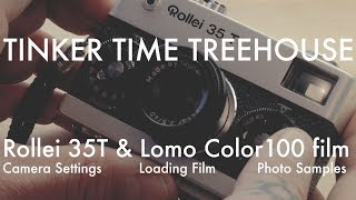 Rollei 35 T  Lomography Color 100 35mm film  loading and first images [upl. by Airitak]