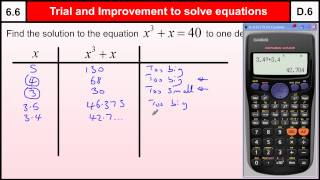 66 How to do Trial and Improvement  Basic Maths Core Skills Level 6GCSE Grade D [upl. by Cirilla848]