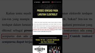 Proses Ionisasi pada Larutan Elektrolit [upl. by Eilraep]