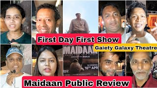 Maidaan Movie Public Review First Ever Show At Gaiety Galaxy Theatre In Mumbai [upl. by Stoneman]