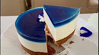 Blue Ternate Graham Cake  Easy Dessert [upl. by Elianore]