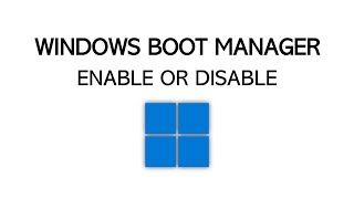 How To EnableDisable the Windows Boot Manager Screen at Boot Windows 1011 [upl. by Pals]