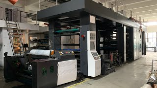 6 colors 250mmin CI flexographic printing press machine with good printing effect finish testing [upl. by Ara]