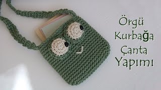 🐸 Figürlü Örgü Çanta Yapımı  DIY Bag Tutorial [upl. by Lahey484]