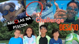 DESAFIO NA PISCINA 💦  POOL CHALLENGE  FT Blue Slime Head  Theo  Bernardo Bella Lorenzo [upl. by Lennox]