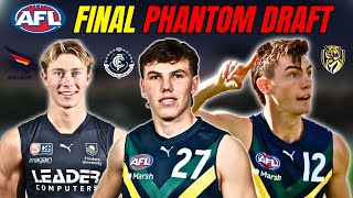 2024 AFL Draft Predictions  FINAL top 30 with Trades [upl. by Borries]