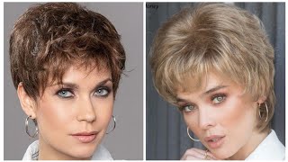 Outstanding Short Hair Hairstyles For Round Face With Amazing Hair Color Styling [upl. by Vez]