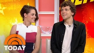 Kristen Stewart And Jesse Eisenberg Talk ‘American Ultra’  TODAY [upl. by Riatsila68]