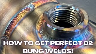 How To Get Perfect 02 Sensor Bung Tig Welds Stainless Steel Custom Exhaust [upl. by Mahda]