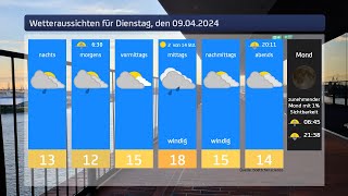 Das Wetter für Dienstag den 09042024 [upl. by Adnilrev]