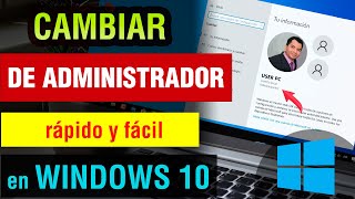 Como cambiar de Administrador en Windows 10 2024 [upl. by Garges983]