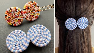 🎀🎀🎀 Fabric Spiral Hair Clip  How to make Hair Clip  Hair Tie  Barrettes Clip  Presilha de cabelo [upl. by Anitaf]