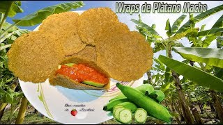 Tortitas de Plátano Macho  Wraps sin Gluten de Banano Macho [upl. by Ade396]