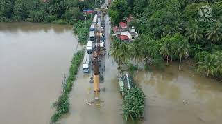 Maharlika Highway in Quezon Province flooded after Severe Tropical Storm KristinePH [upl. by Jeralee]