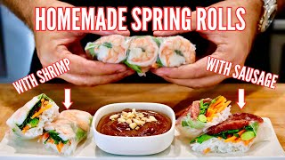 Vietnamese Fresh Spring Rolls 2 WAYS [upl. by Sydel]