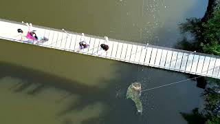 Pinawa Suspension Bridge Pinawa Dam Manitoba [upl. by Aram876]