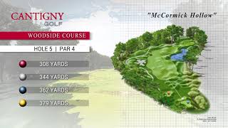 Cantigny Golf Club Woodside Hole 5 [upl. by Oilut438]