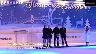 Duisburger Weihnachtsmarkt 161130122023 eröffnet [upl. by Thielen250]