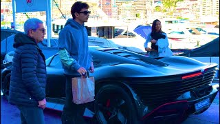 F1 PILOT CHARLES LECLERC DRIVING NEW FERRARI SP3 DAYTONA MONACO CARSPOTTINGemmansvlogfr [upl. by Wilda]