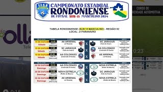 CAMPEONATO ESTADUAL RONDONIENSE DE FUTSAL SUB 15 E 17 [upl. by Medeah]