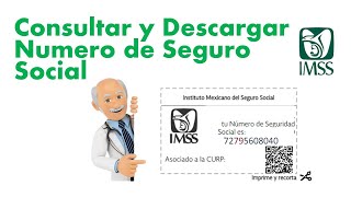 Como Consultar y Descargar Mi NUMERO de SEGURO SOCIAL NSS l IMSS 2021 [upl. by Anora909]