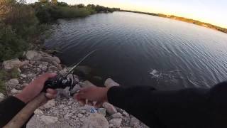 BIG SPRING TX  I FINALLY CAUGHT A BASS FISHING IN LEBRONS [upl. by Dulcle]