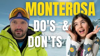 Where To Ski in Europe 5 dos and donts of Monterosa 2023 [upl. by Zak]