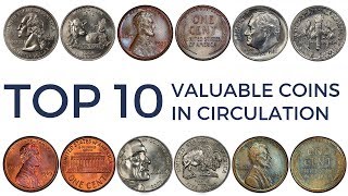 TOP 10 Most Valuable Coins in Circulation  Rare Pennies Nickels Dimes amp Quarters Worth Money [upl. by Patience43]