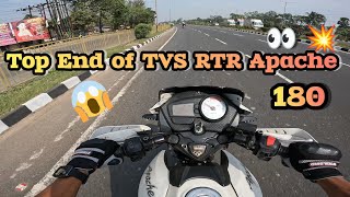 Top Speed of TVS RTR Apache 180 speed check [upl. by Hachmann843]