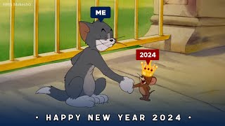 Happy New Year 2024  Tom and Jerry  Edits MukeshG [upl. by Amalbergas]