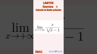 Exercice 1 Limites 2BAC Maths [upl. by Illek]