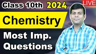 Most Important Questions in Chemistry Class 10th for ICSE 2024 Board Exams [upl. by Ikairik]