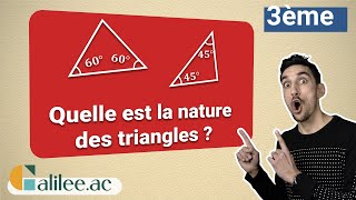 La NATURE dun TRIANGLE  Exercice Corrigé  Maths Troisième [upl. by Lucais]