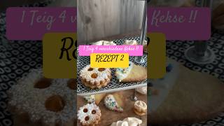 1 Teig 4 verschiedene Kekse REZEPT 2 [upl. by Ark]