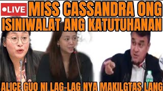 CASSANDRA ONG ISINIWALAT NA ANG BOONG KATUTUHANAN PANOORIN [upl. by Eceirtal]