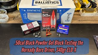 50cal Ballistic Gel Block Testing Hornadys Bore Driver 340gr ELDX Bullets in Clear Ballistics Gel [upl. by Millwater506]