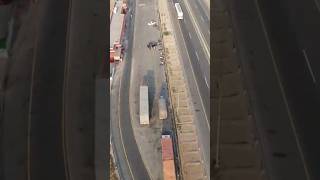 Aerial view of rest area on sukkurmultan motorway M5 explore dronevideo travel [upl. by Ahsekad418]