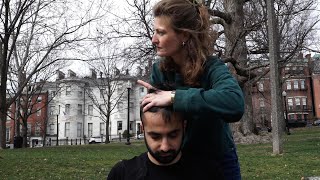 Italy meets Boston  ASMR shoulder and head massage  KIOTOAPPARENZA [upl. by Gnal]