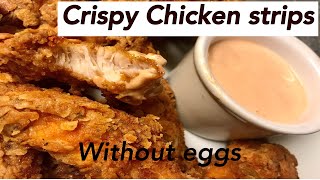 How to make Crispy Chicken Strips Recipe  Chicken Strips without eggs  Shoona’s Kitchen [upl. by Ellitnahc]