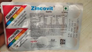 Zincovit Tablet Uses  Multivitamin amp MultiMineral With Grape Seed Extract [upl. by Amyas]