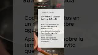 Técnicas de Cocción  Baño María Cocción Suave y Delicada CocinoPedia BañoMaría CocciónDelicada [upl. by Yhtnomit]