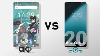 Quick UI Comparison AICP 131 Android 8 vs LineageOS 20 Android 13 [upl. by Arabela]