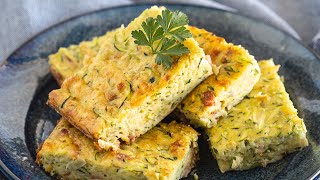 Super Easy Zucchini Slice with Bacon Easy Dinner Recipe [upl. by Betsy]