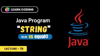 Java Program to Compare Two Strings  Learn Coding [upl. by Adnohsar367]