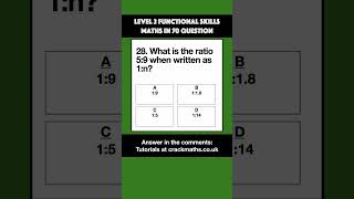 28 Writing Ratio in form 1n maths functionalskills gcsemaths [upl. by Scarlet]