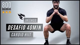 Treino Hiit de 40 MIN para gastar 800 calorias  sem repetições sem equipamentos em casa [upl. by Rosinski]